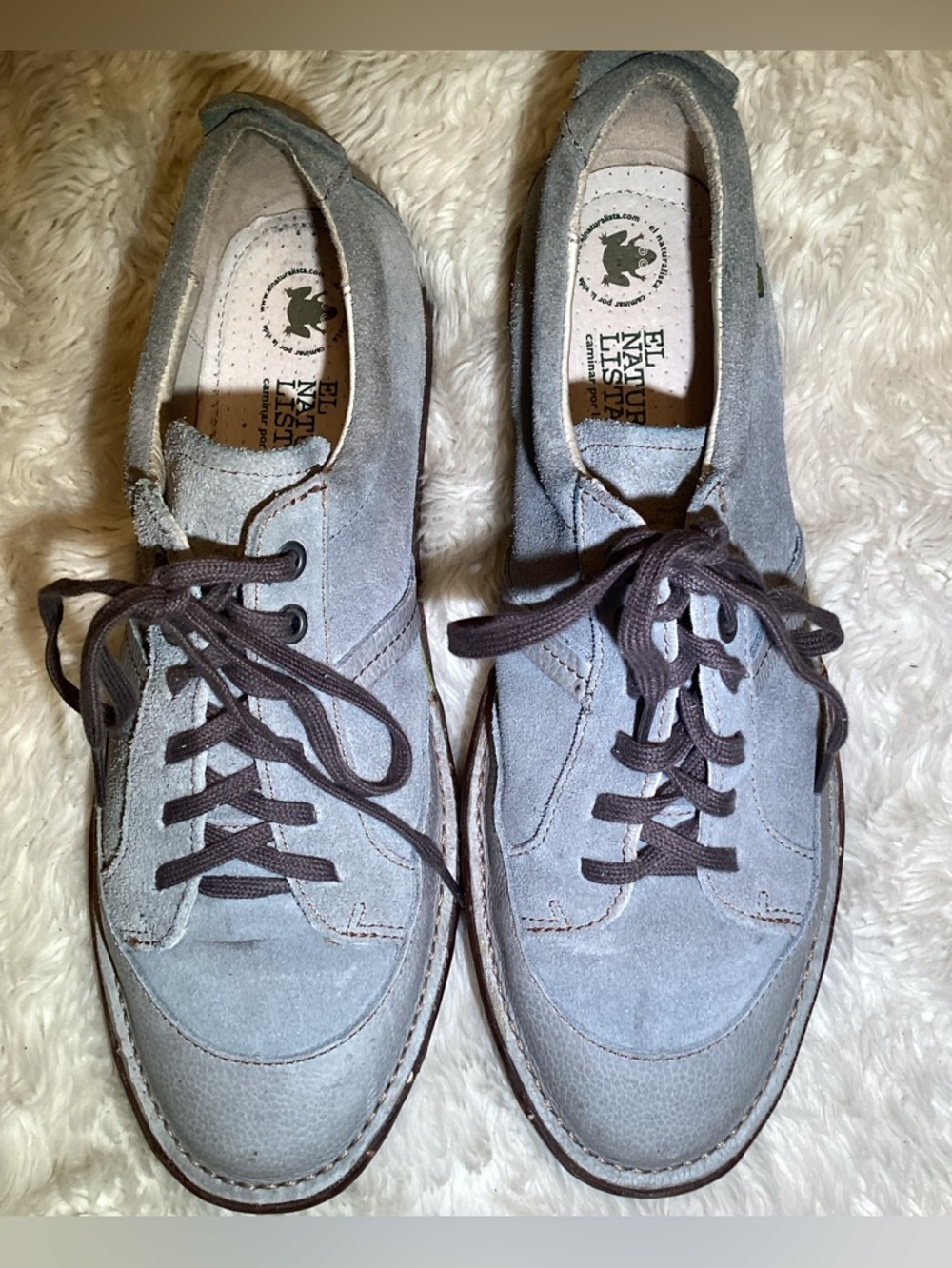 El Naturalista Men’s Gray Suede Lace-Up  shoes size 10.5